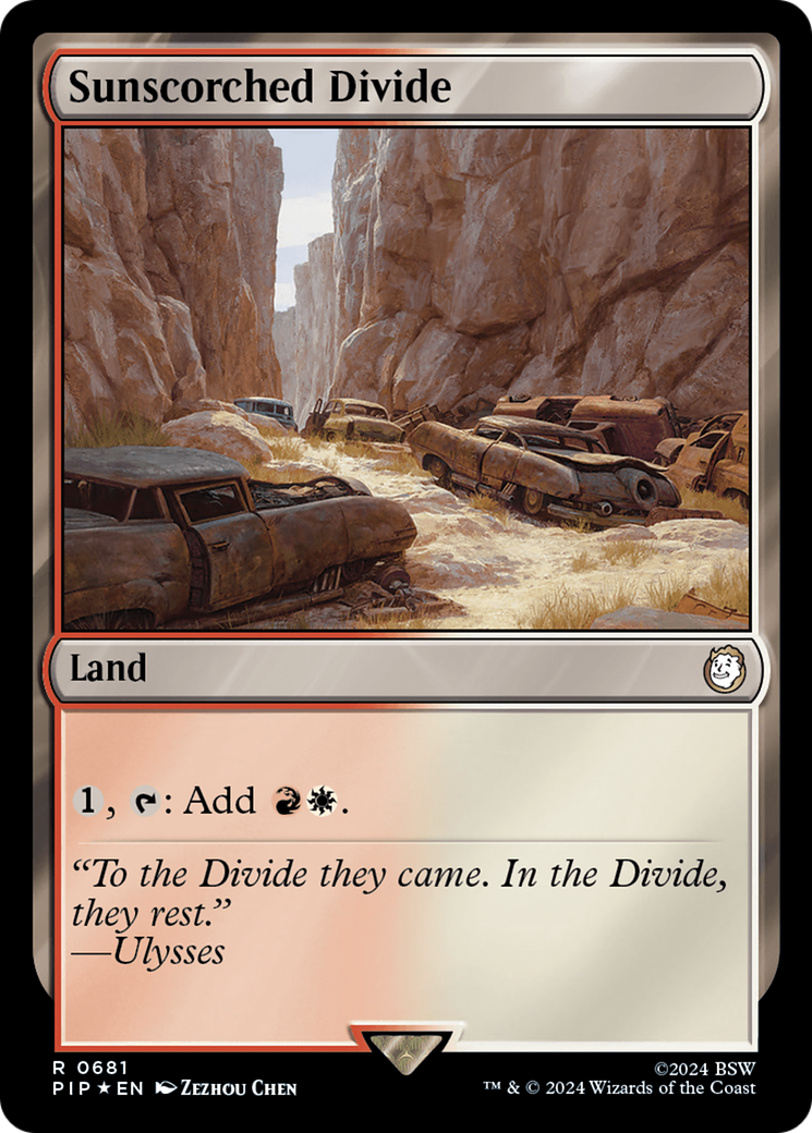 Sunscorched Divide (Surge Foil) [Fallout] | Gate City Games LLC