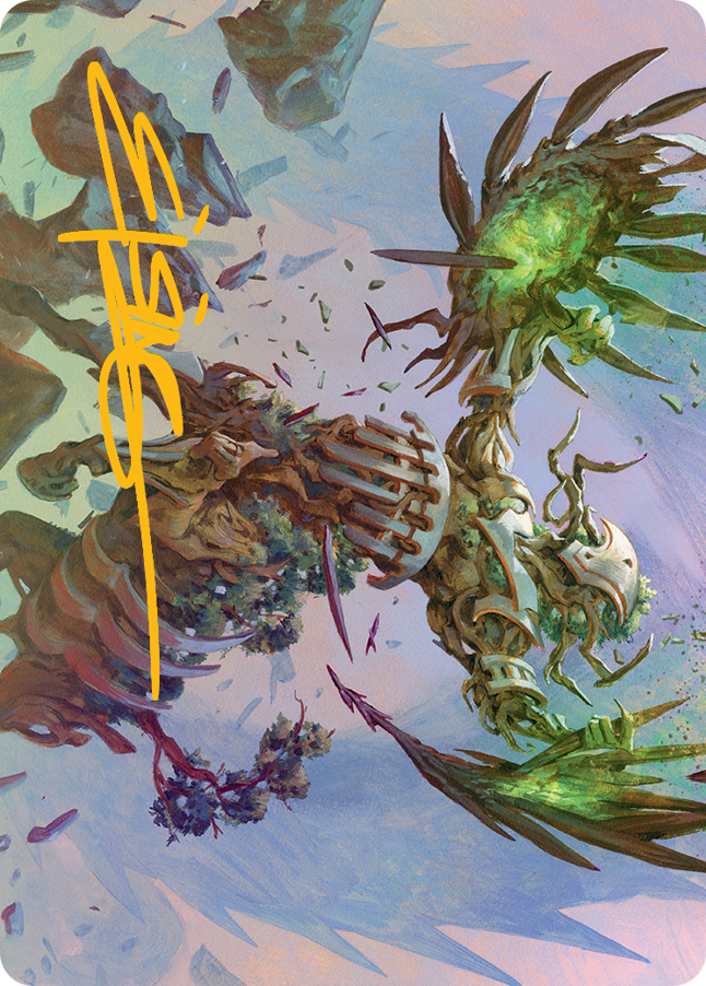 Botanical Brawler Art Card (Gold-Stamped Signature) [March of the Machine Art Series] | Gate City Games LLC