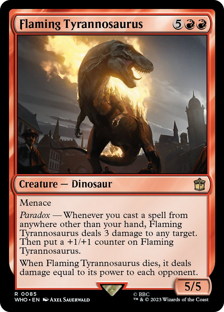 Flaming Tyrannosaurus [Doctor Who] | Gate City Games LLC