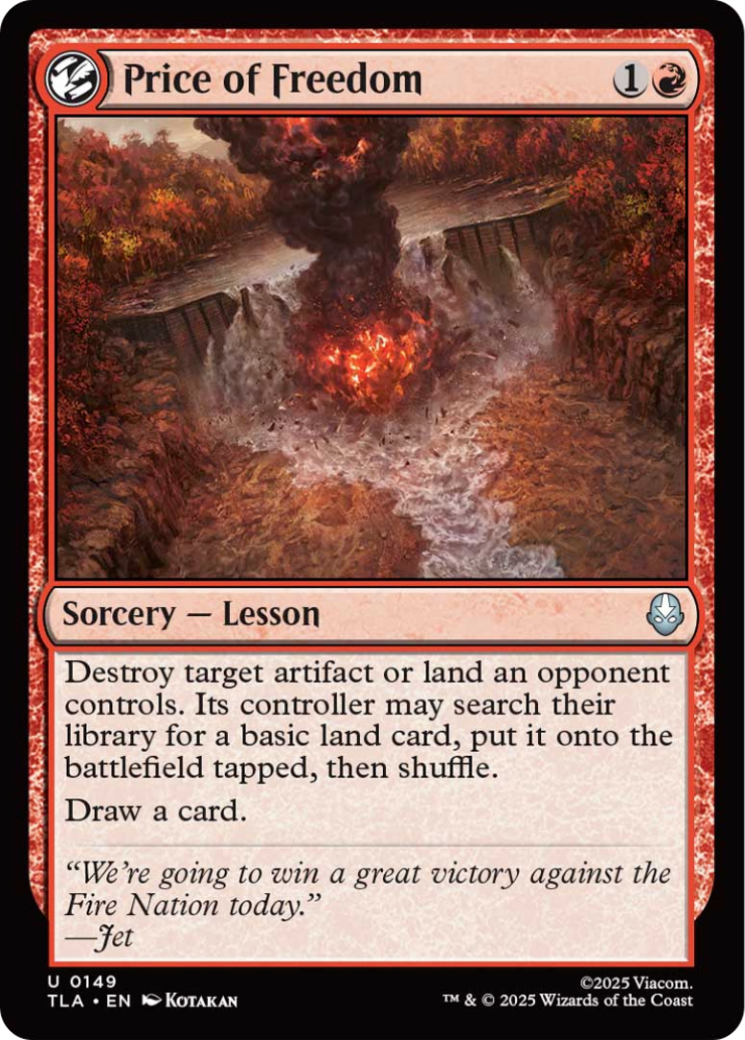 Price of Freedom [Avatar: The Last Airbender] | Gate City Games LLC