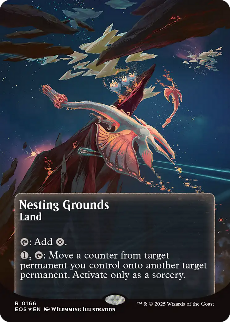 Nesting Grounds (0166) (Borderless) (Galaxy Foil) [Edge of Eternities: Stellar Sights] | Gate City Games LLC