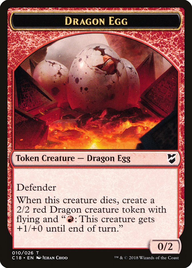 Dragon Egg Token [Commander 2018 Tokens] | Gate City Games LLC