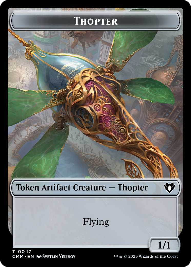 Thopter // Construct (0074) Double-Sided Token [Commander Masters Tokens] | Gate City Games LLC