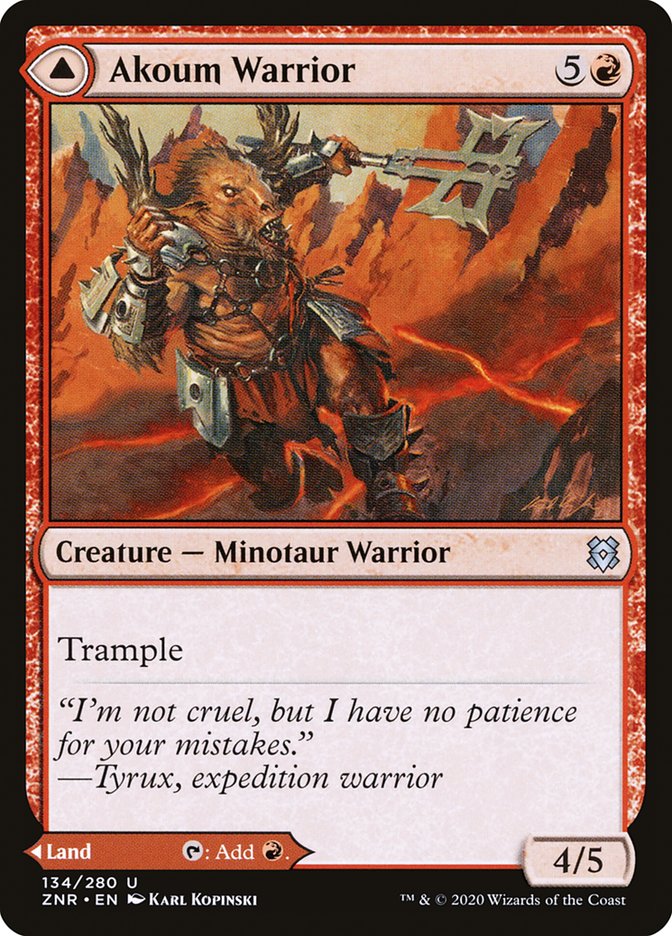 Akoum Warrior // Akoum Teeth [Zendikar Rising] | Gate City Games LLC
