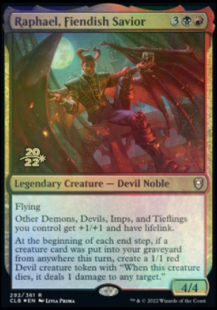 Raphael, Fiendish Savior [Commander Legends: Battle for Baldur's Gate Prerelease Promos] | Gate City Games LLC