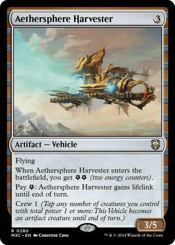 Aethersphere Harvester (Ripple Foil) [Modern Horizons 3 Commander] | Gate City Games LLC
