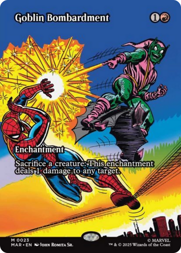 Goblin Bombardment (Borderless) [Marvel's Spider-Man: Eternal-Legal] | Gate City Games LLC