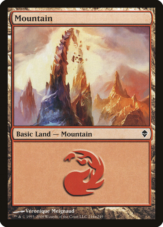 Mountain (244a) [Zendikar] | Gate City Games LLC