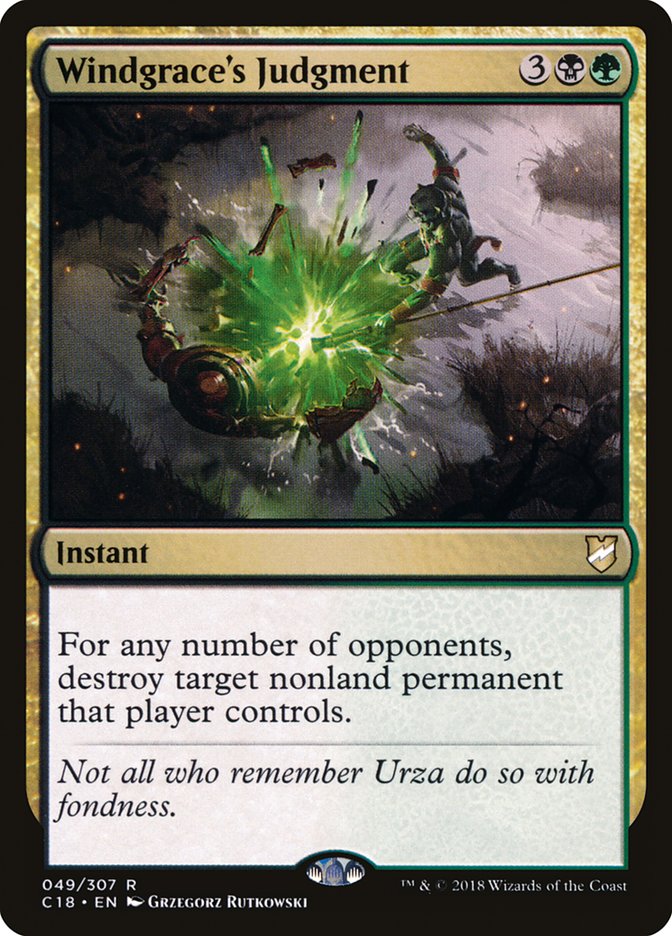 Windgrace's Judgment [Commander 2018] | Gate City Games LLC