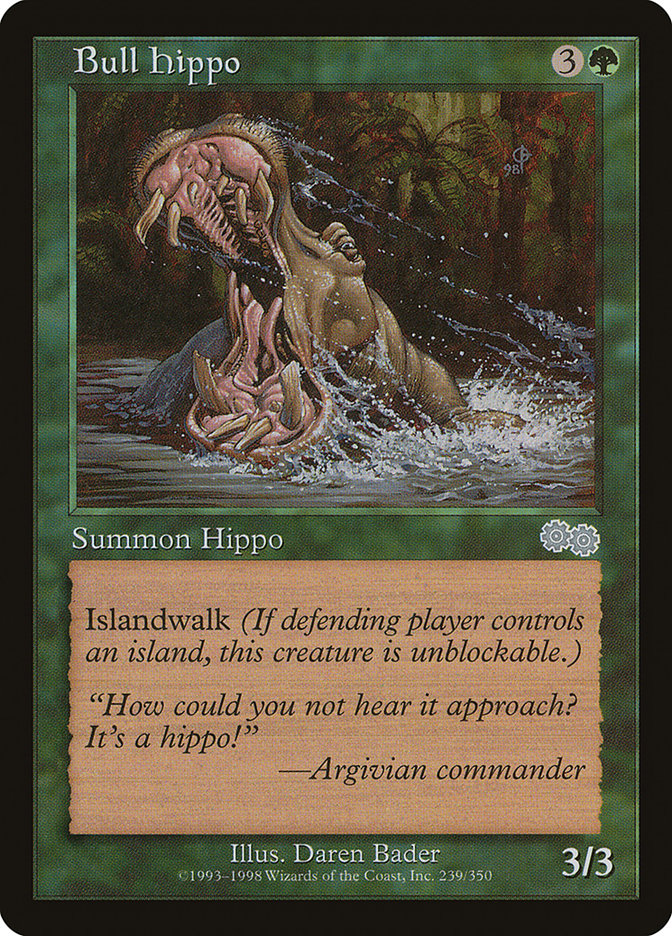 Bull Hippo [Urza's Saga] | Gate City Games LLC