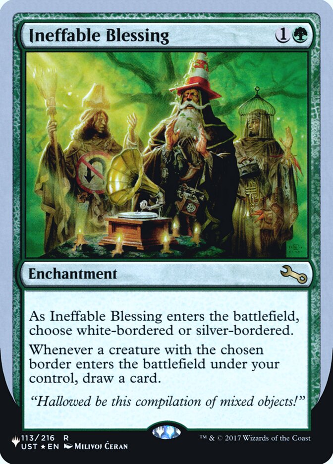 Ineffable Blessing (Bordered) (Unfinity Foil Edition) [The List] | Gate City Games LLC