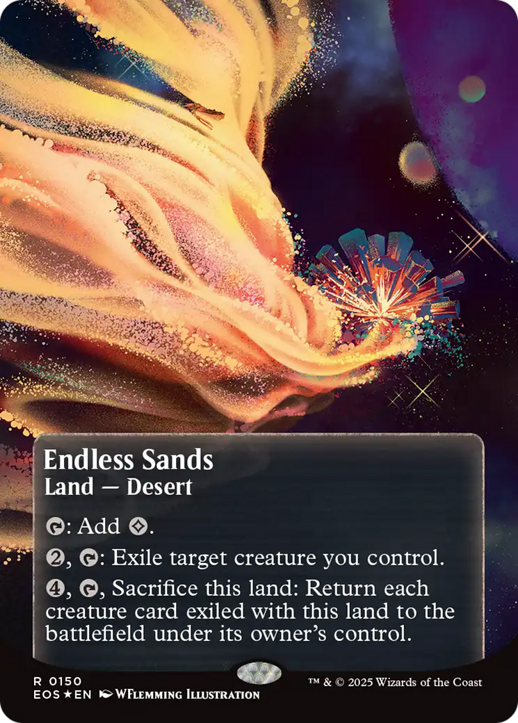 Endless Sands (0150) (Borderless) (Galaxy Foil) [Edge of Eternities: Stellar Sights] | Gate City Games LLC