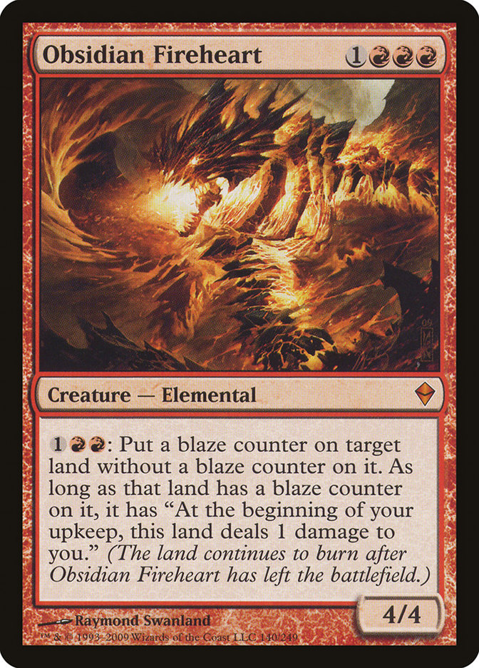 Obsidian Fireheart [Zendikar] | Gate City Games LLC