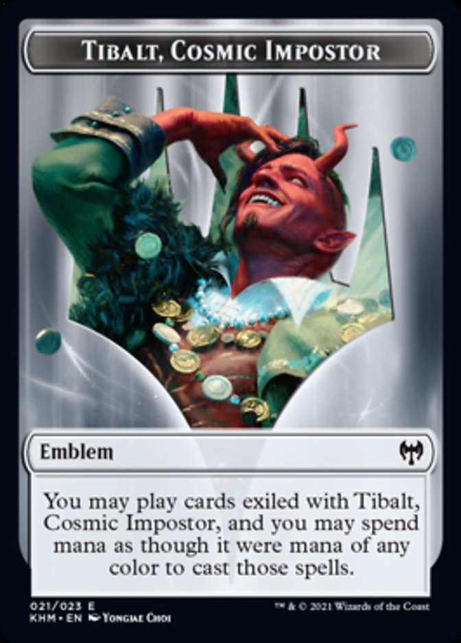 Tibalt, Cosmic Impostor Emblem [Kaldheim Tokens] | Gate City Games LLC