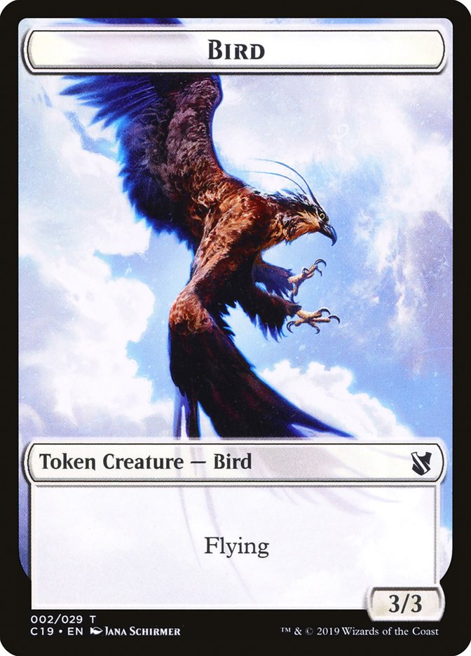 Bird Token (002/029) [Commander 2019 Tokens] | Gate City Games LLC