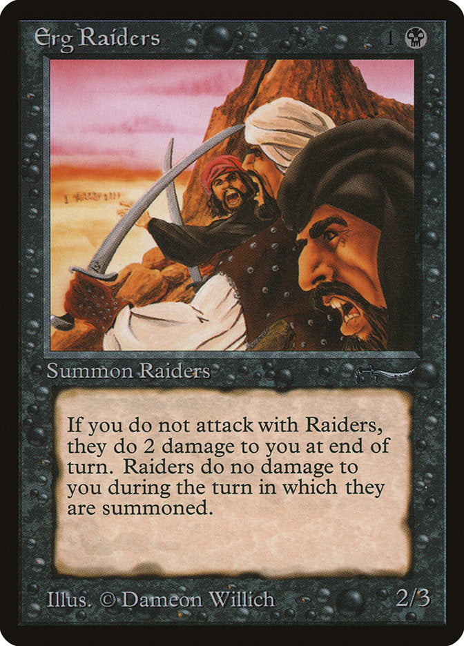 Erg Raiders (Dark Mana Cost) [Arabian Nights] | Gate City Games LLC