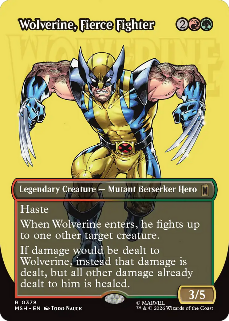 Wolverine, Fierce Fighter (Borderless) [Marvel Super Heroes] | Gate City Games LLC