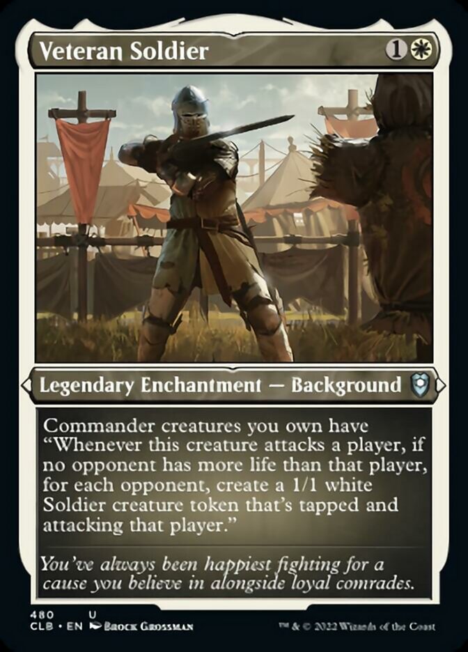 Veteran Soldier (Foil Etched) [Commander Legends: Battle for Baldur's Gate] | Gate City Games LLC