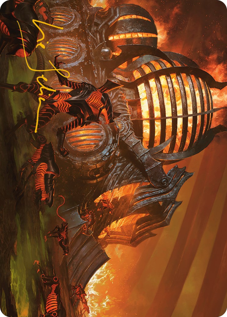 Urabrask's Forge Art Card (Gold-Stamped Signature) [Phyrexia: All Will Be One Art Series] | Gate City Games LLC