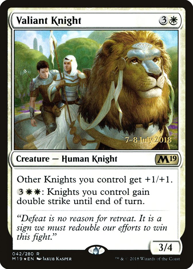 Valiant Knight [Core Set 2019 Prerelease Promos] | Gate City Games LLC