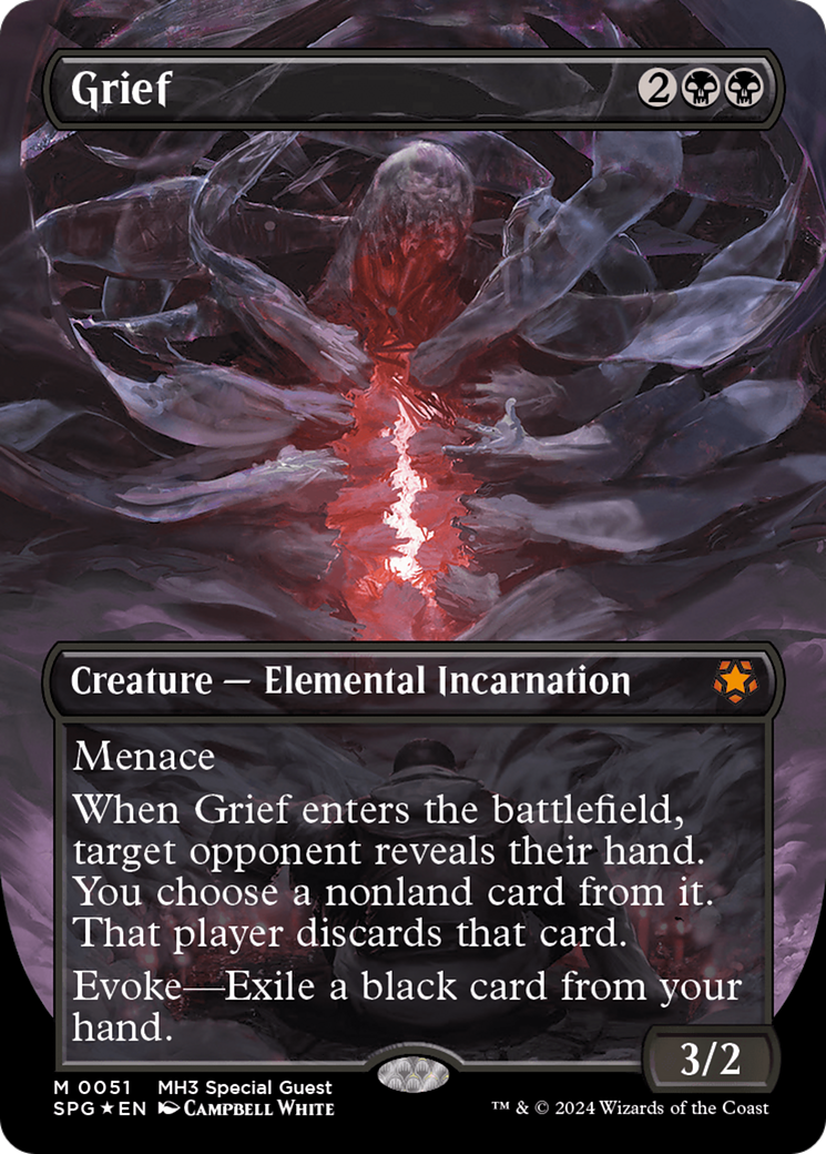 Grief (Borderless) (Textured Foil) [Modern Horizons 3 Special Guests] | Gate City Games LLC