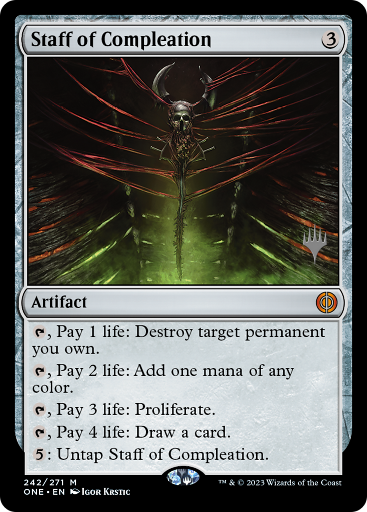 Staff of Compleation (Promo Pack) [Phyrexia: All Will Be One Promos] | Gate City Games LLC