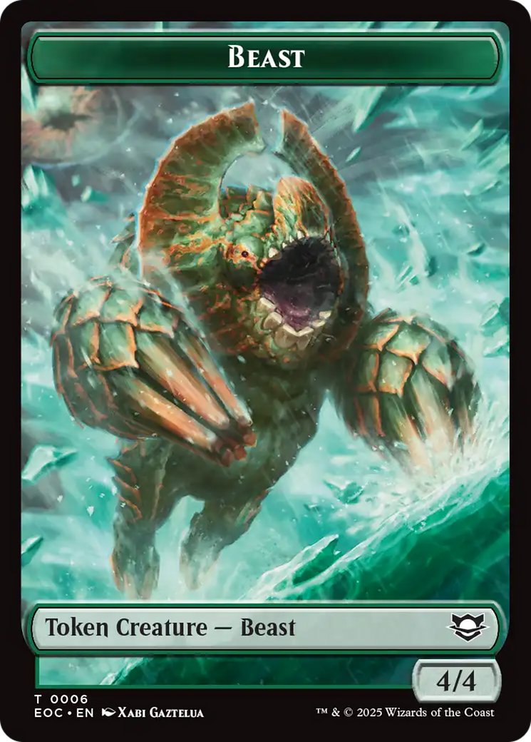 Thopter // Beast (0006) Double-Sided Token [Edge of Eternities Commander Tokens] | Gate City Games LLC