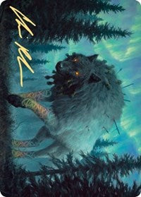 Sarulf, Realm Eater Art Card (Gold-Stamped Signature) [Kaldheim Art Series] | Gate City Games LLC
