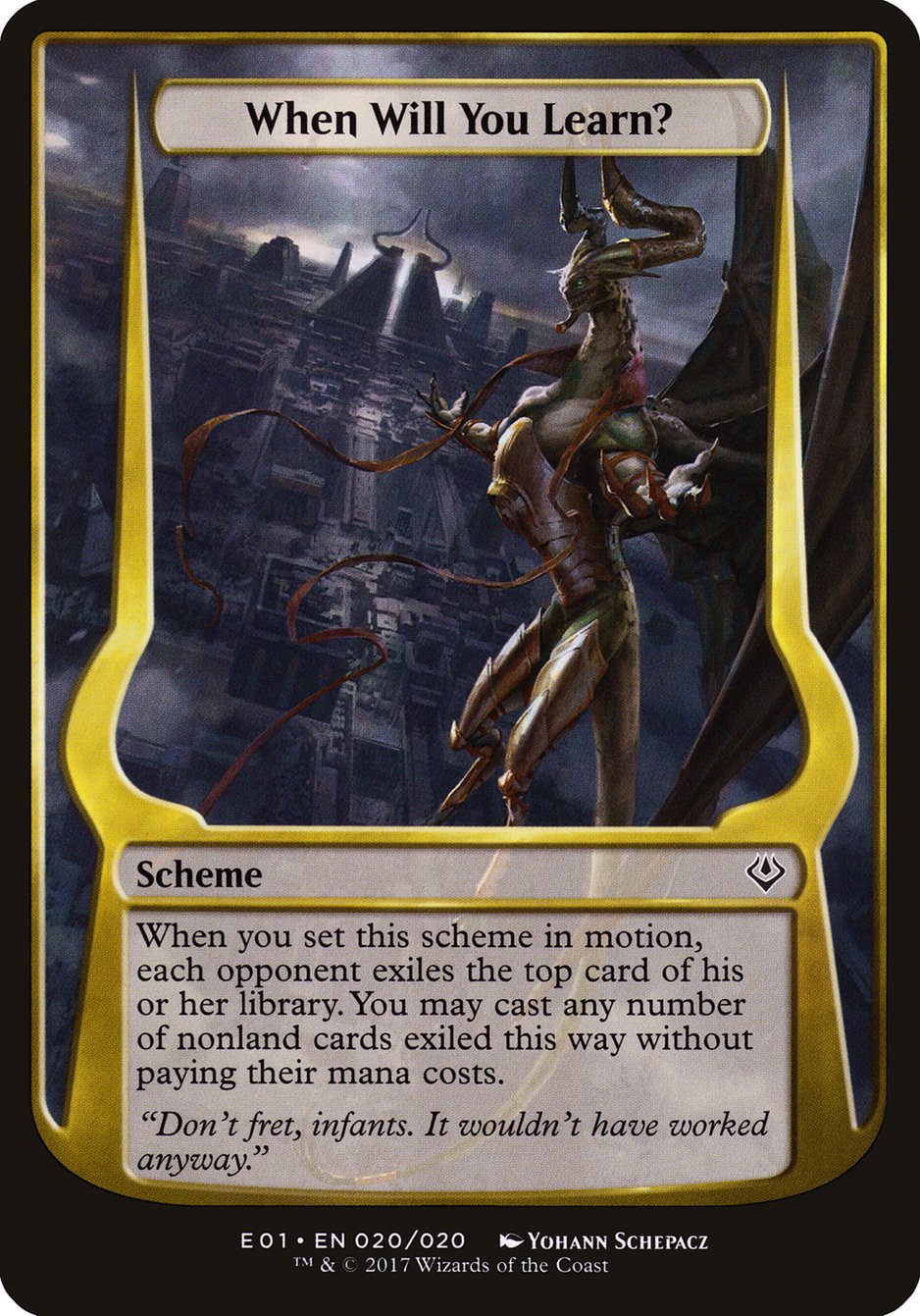 When Will You Learn? (Schemes) [Archenemy: Nicol Bolas Schemes] | Gate City Games LLC