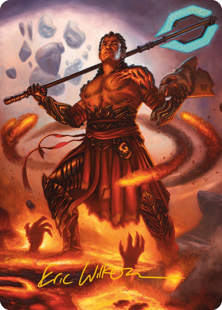 Koth, Fire of Resistance Art Card (Gold-Stamped Signature) [Phyrexia: All Will Be One Art Series] | Gate City Games LLC