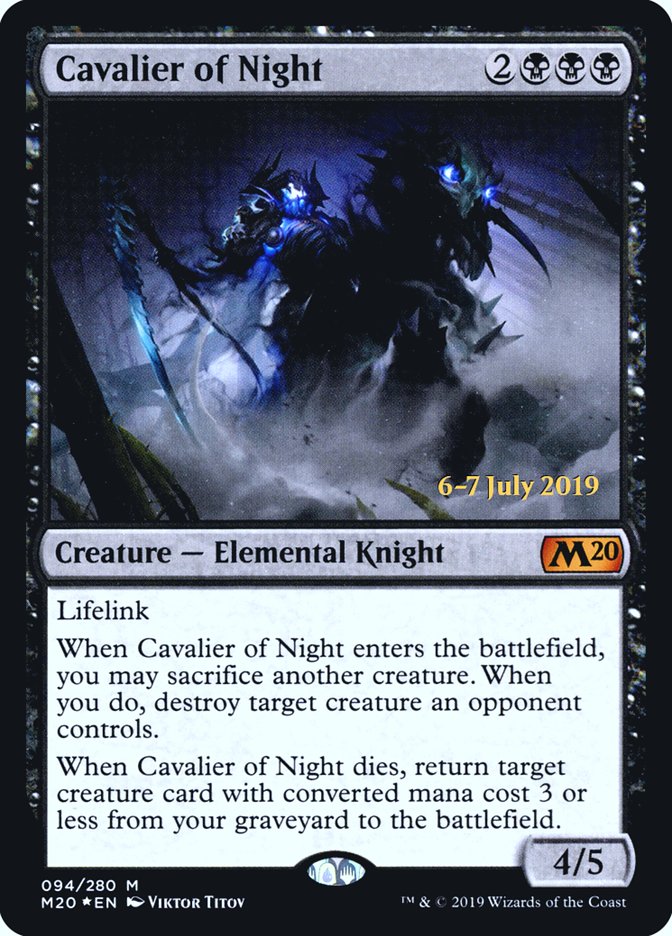 Cavalier of Night [Core Set 2020 Prerelease Promos] | Gate City Games LLC