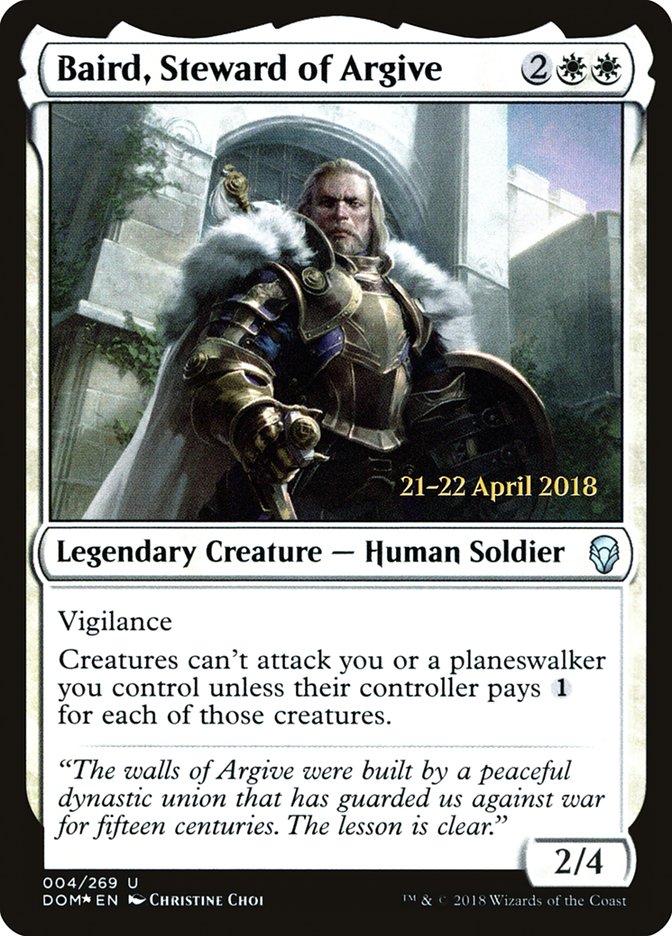 Baird, Steward of Argive [Dominaria Prerelease Promos] | Gate City Games LLC