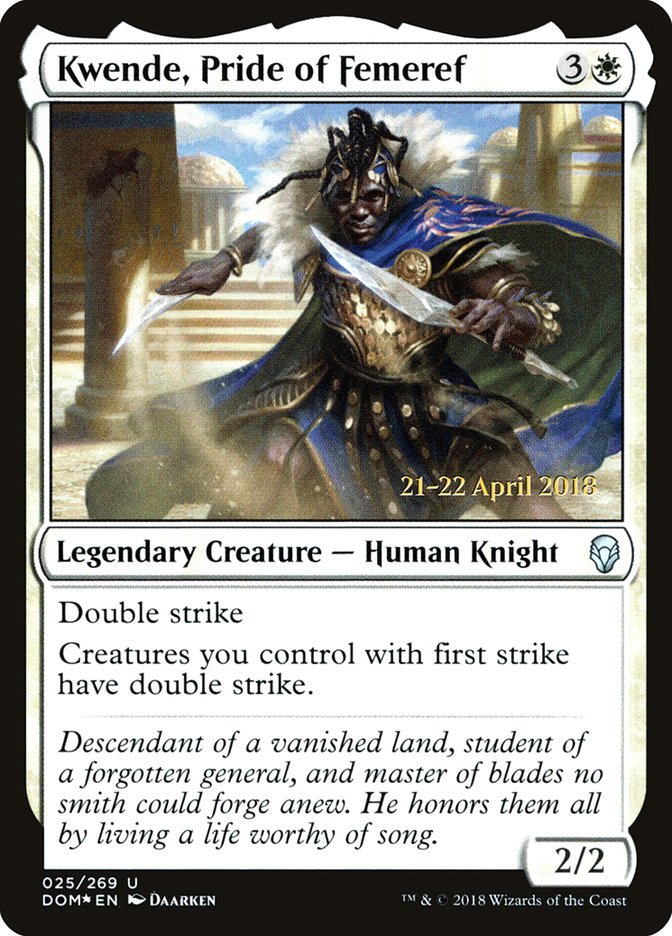 Kwende, Pride of Femeref [Dominaria Prerelease Promos] | Gate City Games LLC