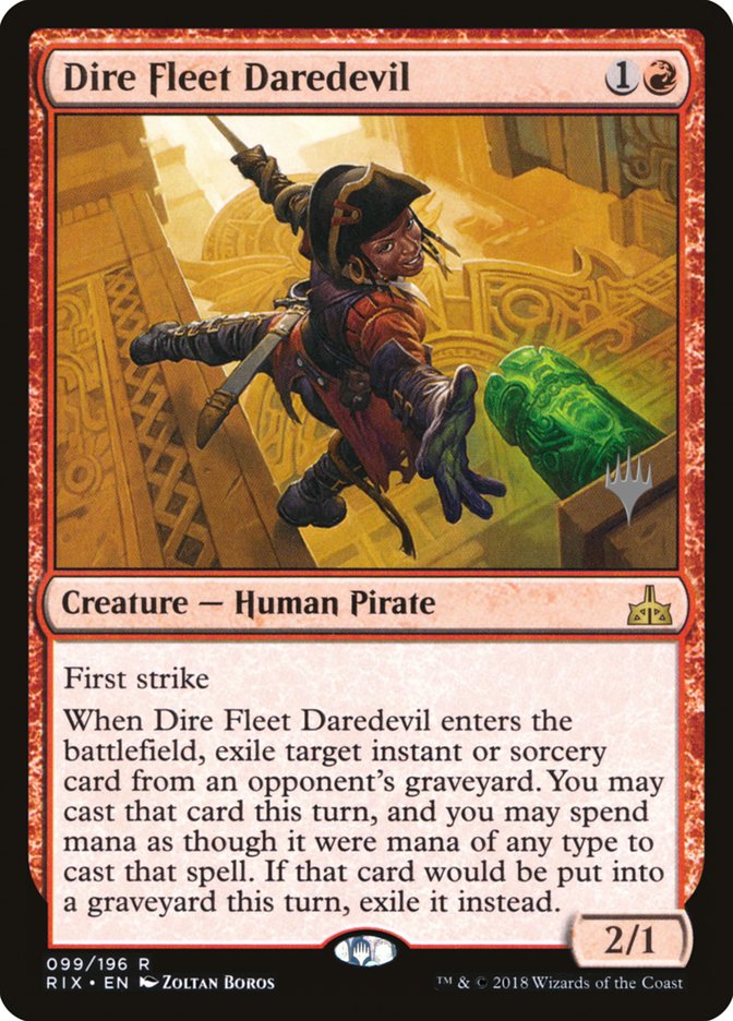 Dire Fleet Daredevil (Promo Pack) [Rivals of Ixalan Promos] | Gate City Games LLC