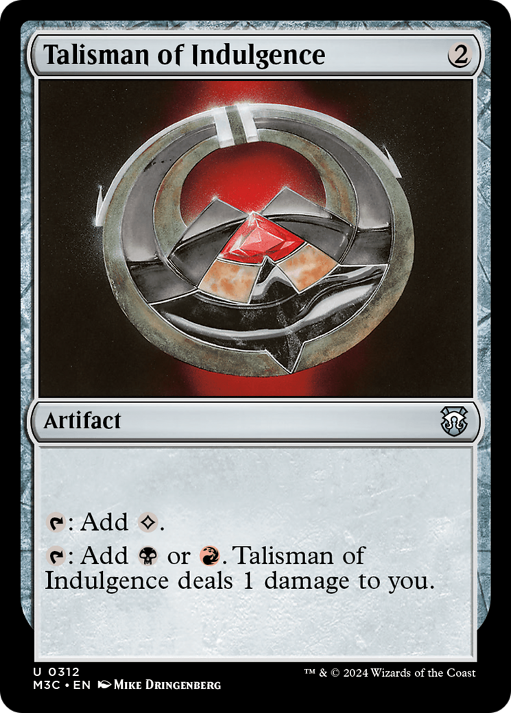 Talisman of Indulgence [Modern Horizons 3 Commander] | Gate City Games LLC