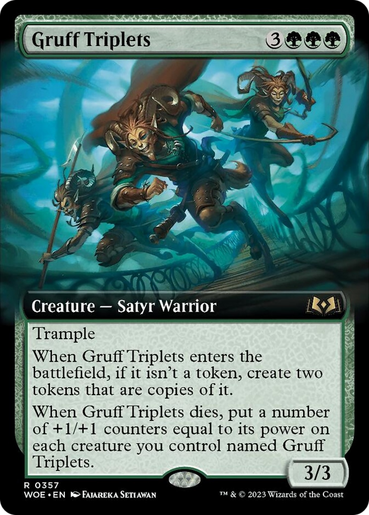 Gruff Triplets (Extended Art) [Wilds of Eldraine] | Gate City Games LLC