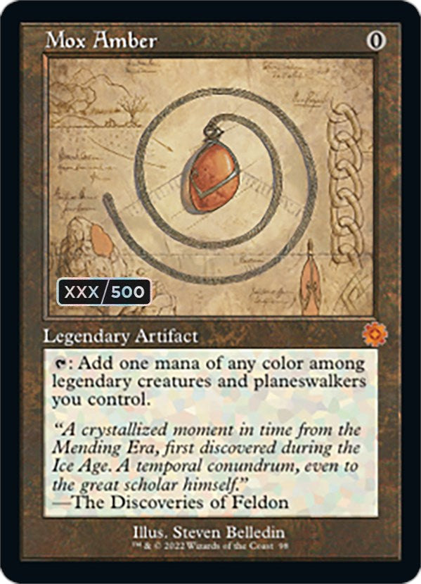 Mox Amber (Retro Schematic) (Serialized) [The Brothers' War Retro Artifacts] | Gate City Games LLC