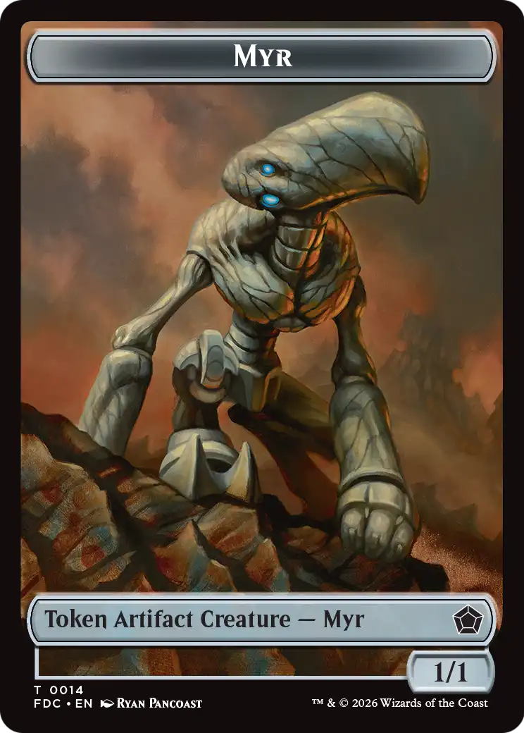 Thopter // Myr Double-Sided Token [Foundations Commander Tokens] | Gate City Games LLC