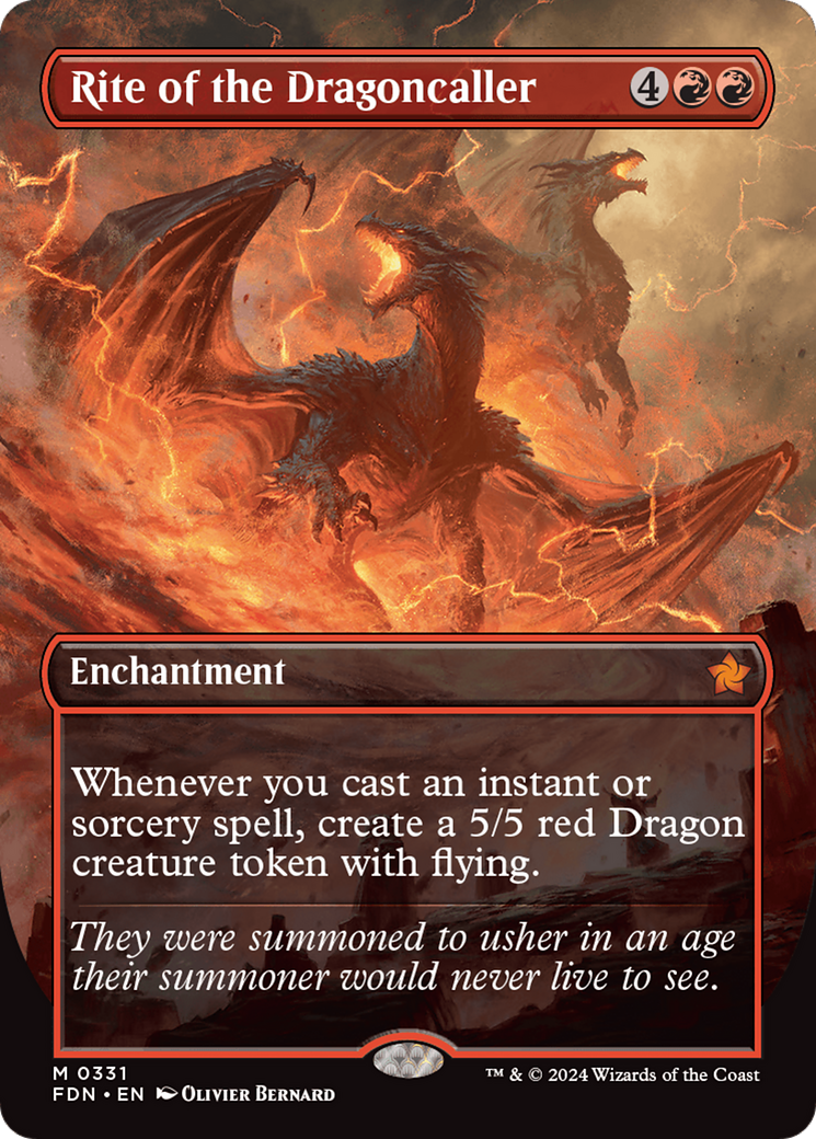 Rite of the Dragoncaller (Borderless) [Foundations] | Gate City Games LLC