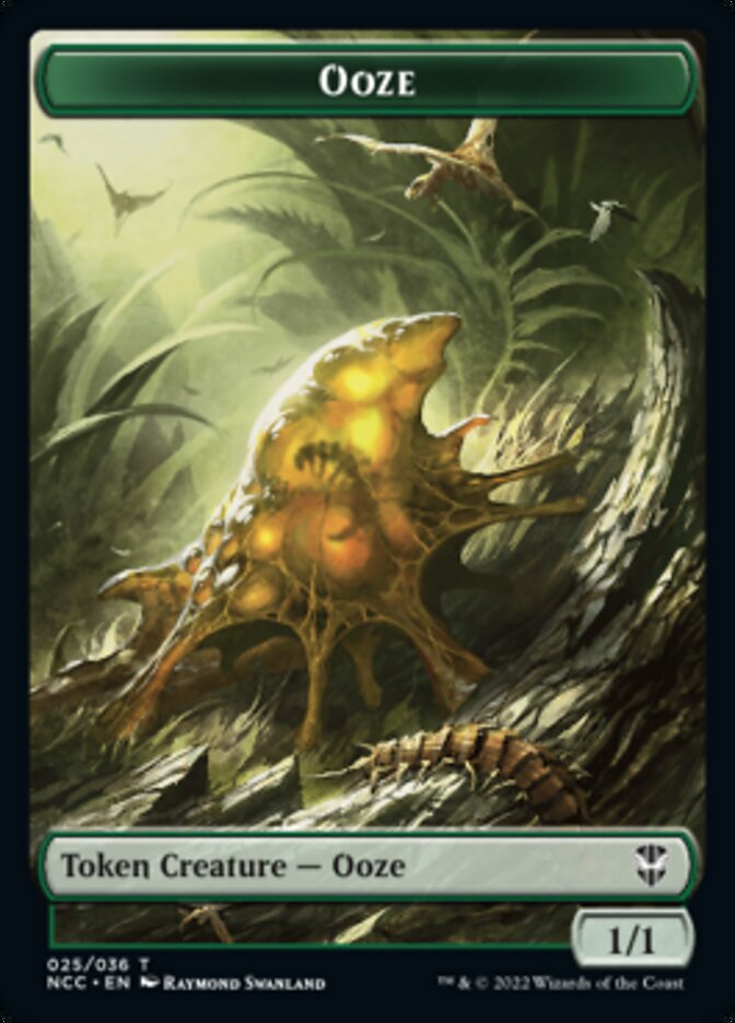 Ooze (025) // Treasure (015) Double-Sided Token [Streets of New Capenna Commander Tokens] | Gate City Games LLC