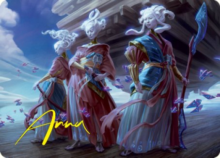 Guardians of Oboro Art Card (Gold-Stamped Signature) [Kamigawa: Neon Dynasty Art Series] | Gate City Games LLC