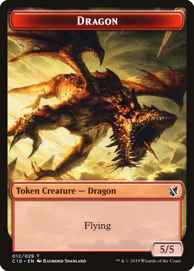 Dragon Token [Commander 2019 Tokens] | Gate City Games LLC