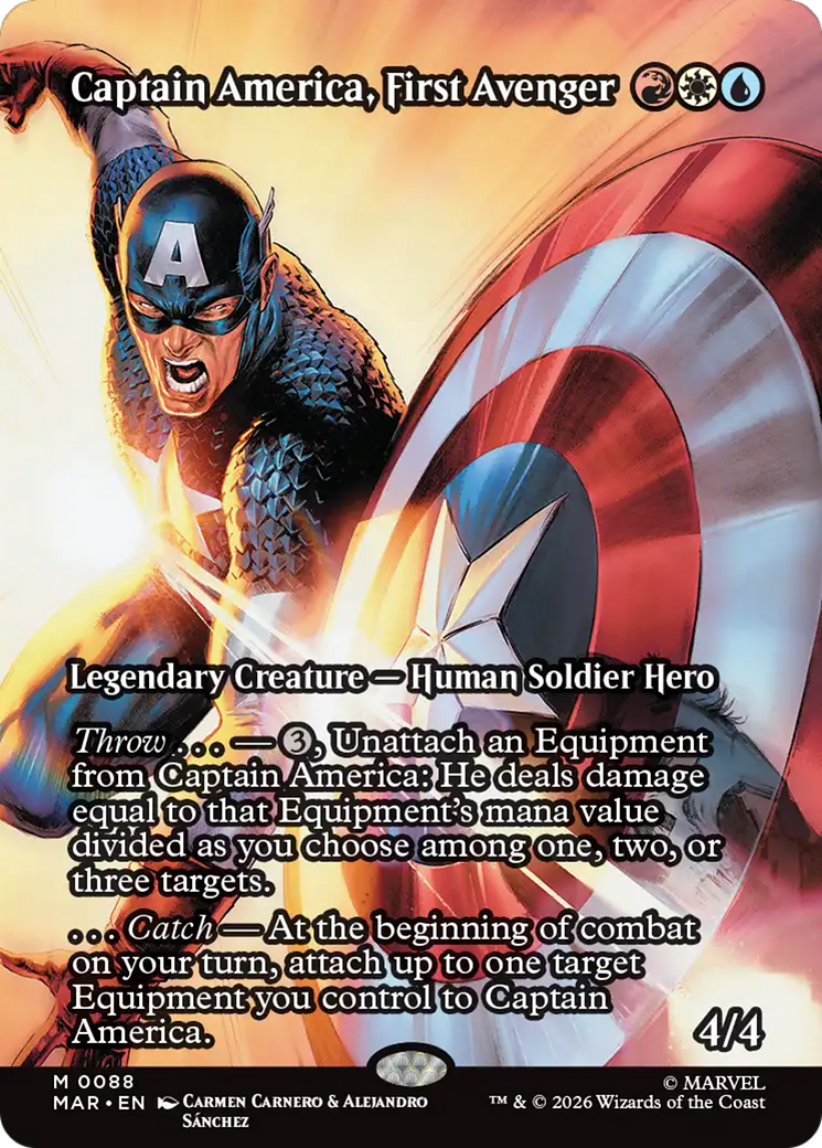 Captain America, First Avenger (Borderless) [Marvel Universe: Eternal-Legal] | Gate City Games LLC