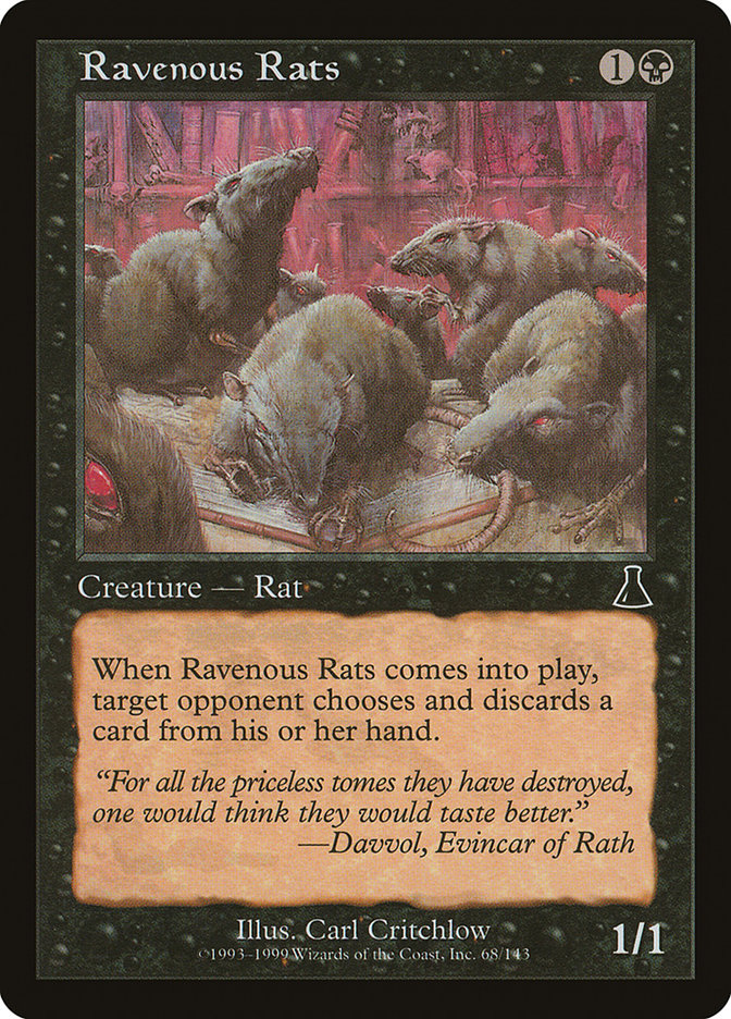 Ravenous Rats [Urza's Destiny] | Gate City Games LLC