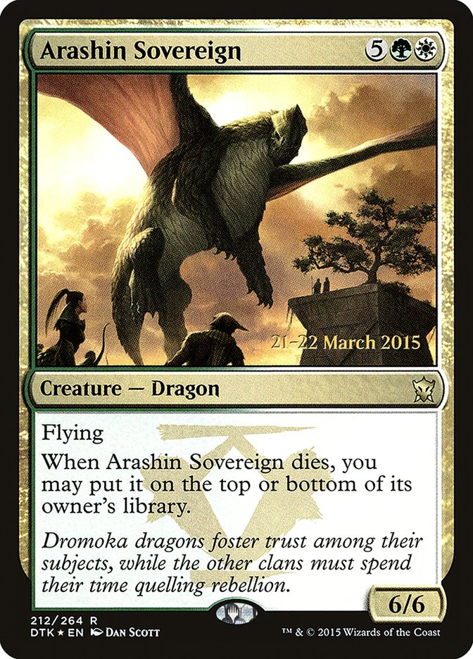 Arashin Sovereign [Dragons of Tarkir Prerelease Promos] | Gate City Games LLC