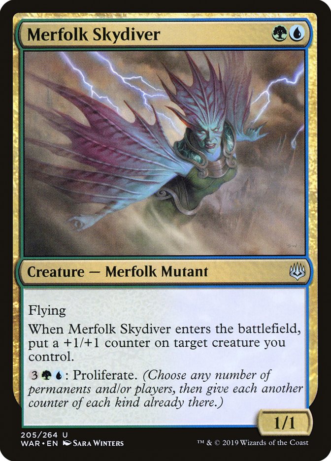 Merfolk Skydiver [War of the Spark] | Gate City Games LLC