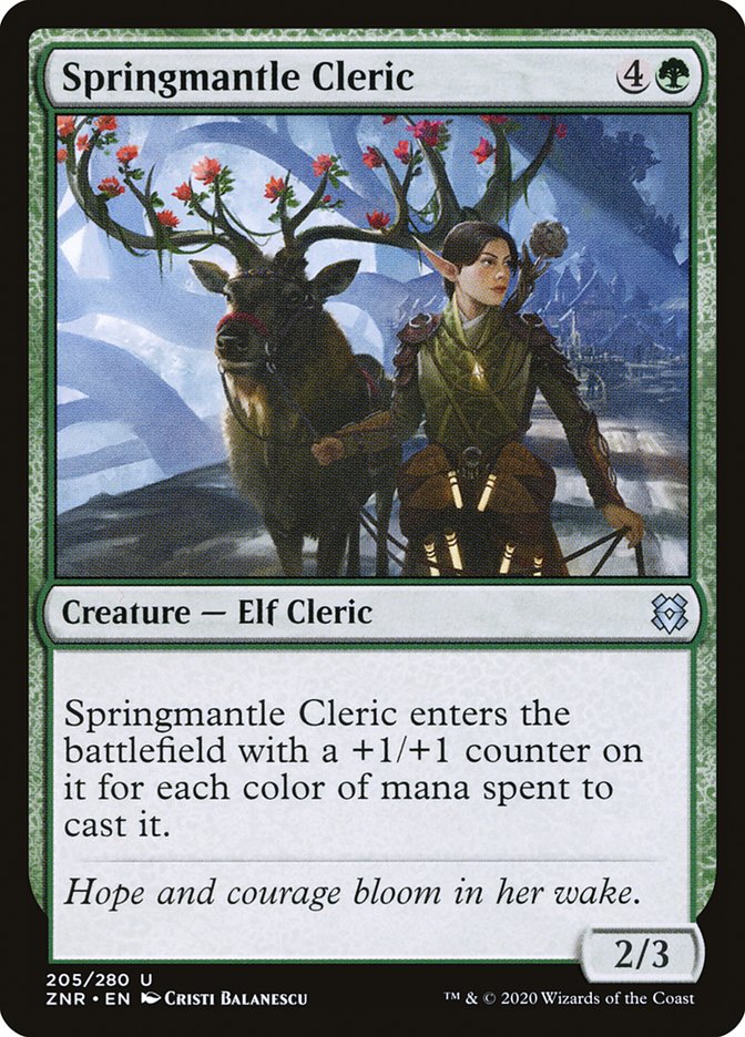 Springmantle Cleric [Zendikar Rising] | Gate City Games LLC