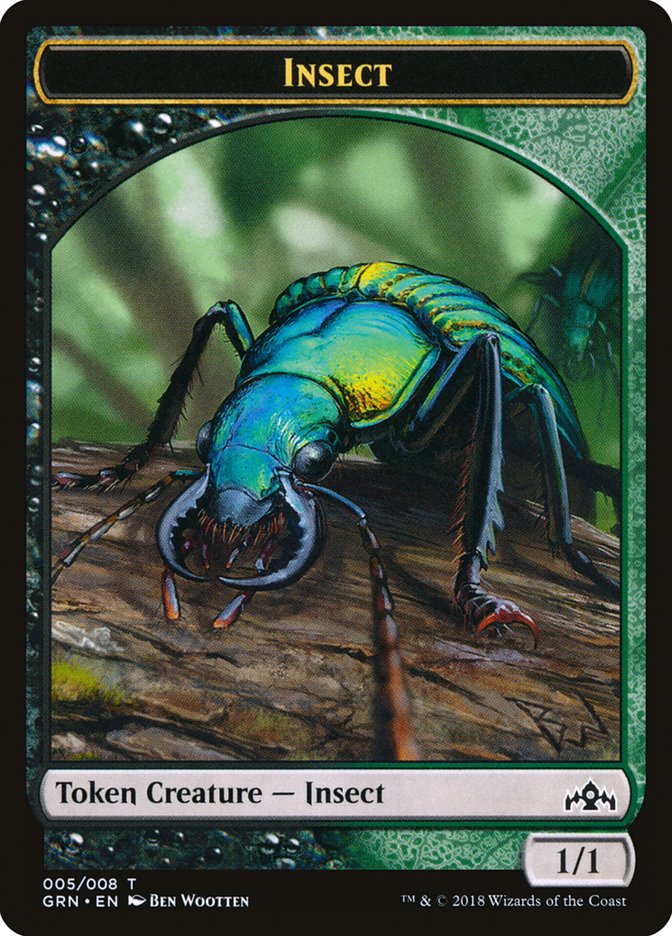 Insect Token [Guilds of Ravnica Tokens] | Gate City Games LLC
