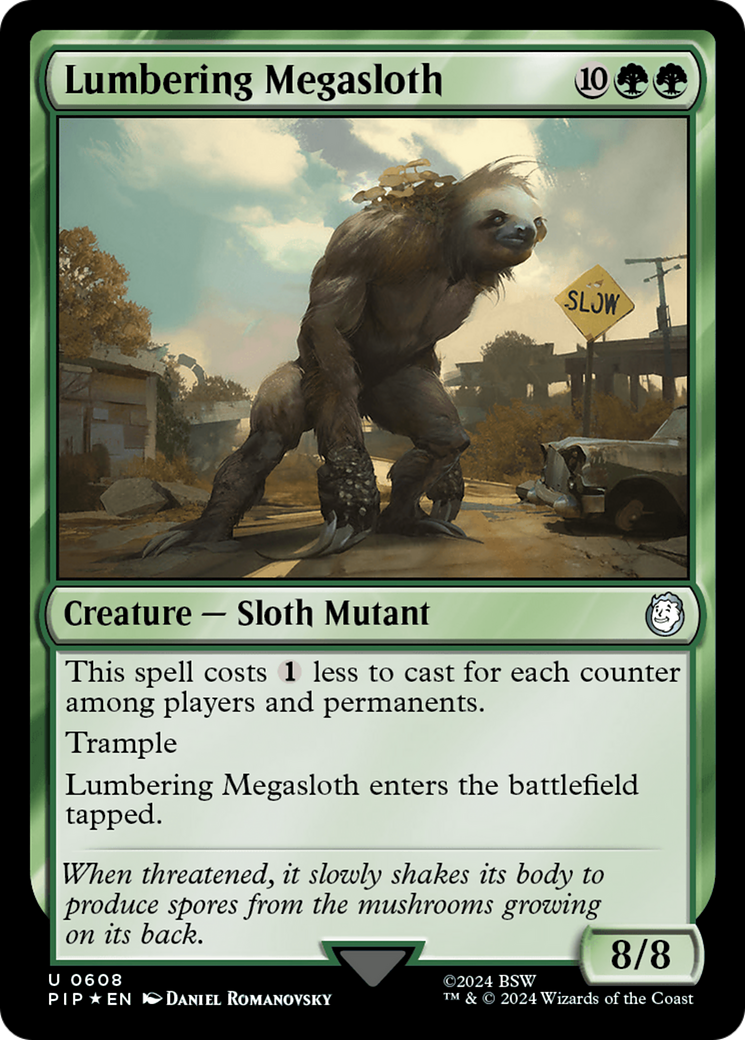 Lumbering Megasloth (Surge Foil) [Fallout] | Gate City Games LLC
