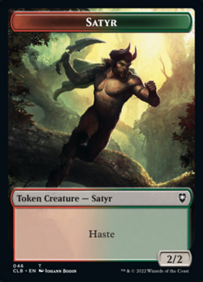 Satyr // Beast Double-Sided Token [Commander Legends: Battle for Baldur's Gate Tokens] | Gate City Games LLC